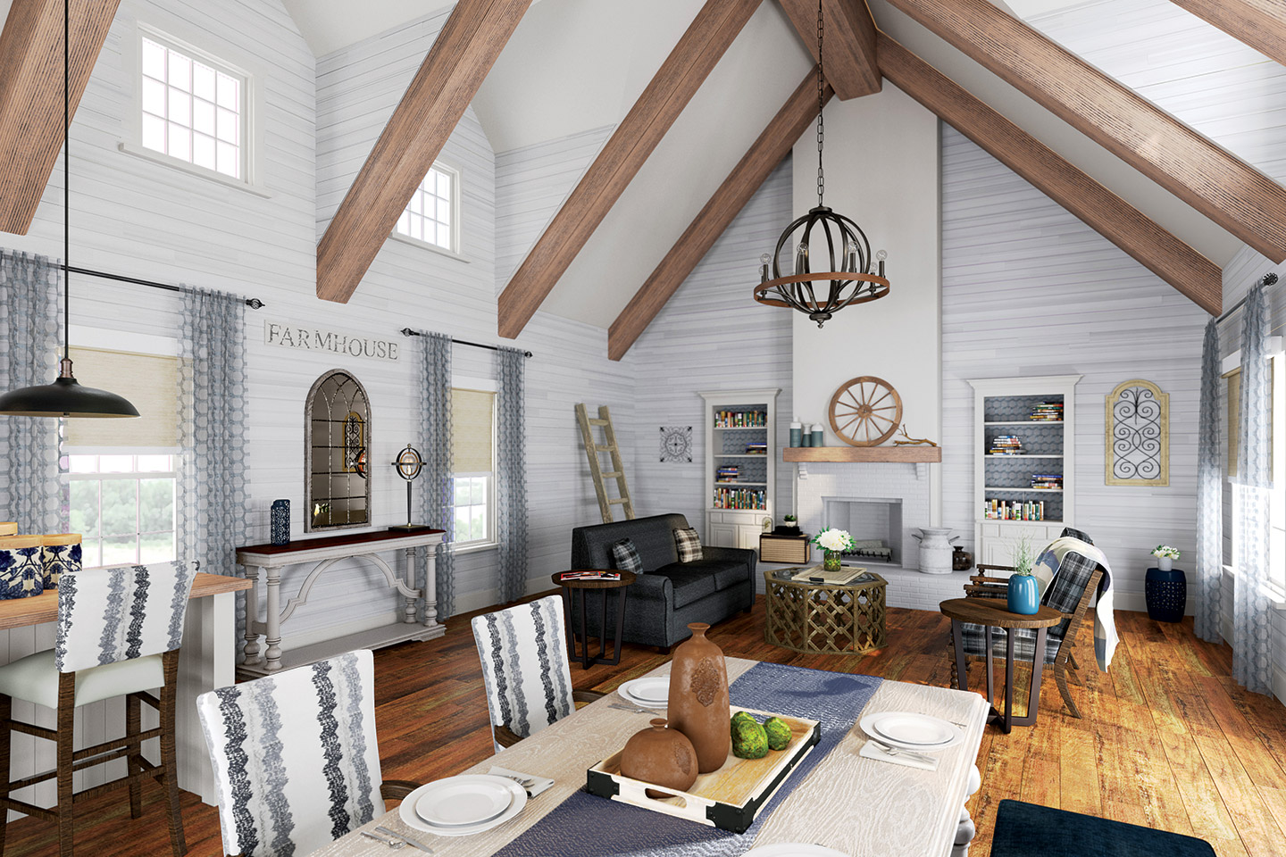 Refreshed open concept room designed for Senior Living