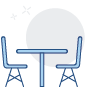 dining table and chairs icon