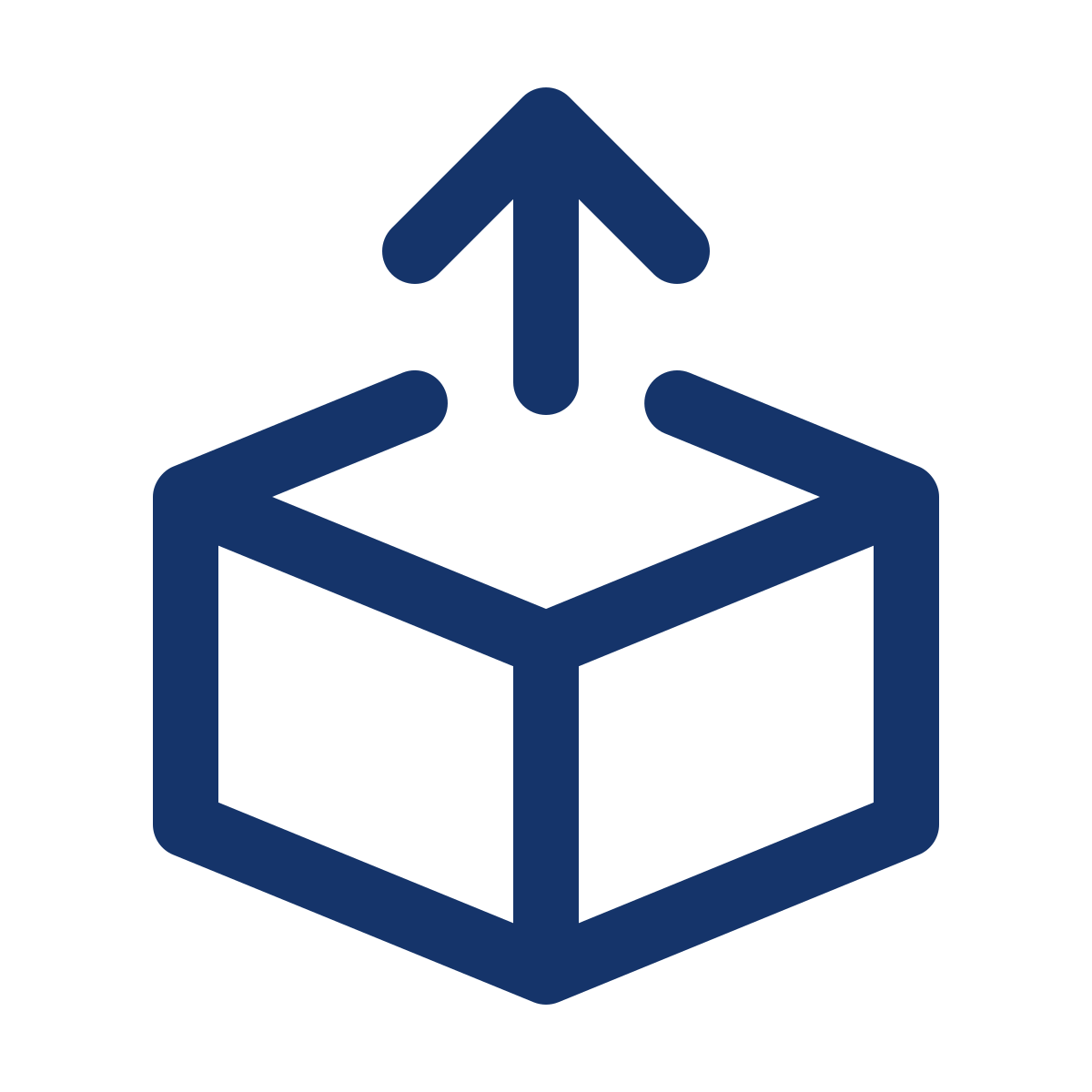 Unboxing Icon_Dark Blue Unboxing clip art