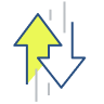 icon of upward and downward facing arrows